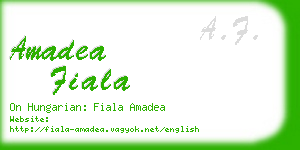 amadea fiala business card